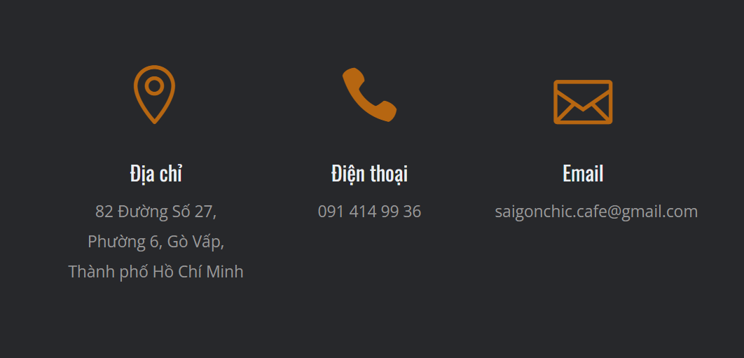 Địa chỉ liên hệ Saigonchic
