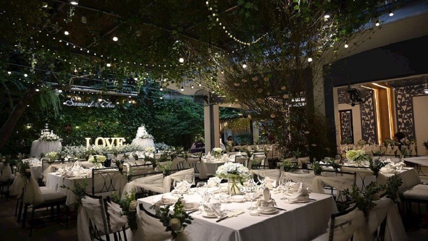 Không gian tổ chức tiệc cưới tại Pergola